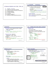 4 Schema Definition with SQL / DDL (II)