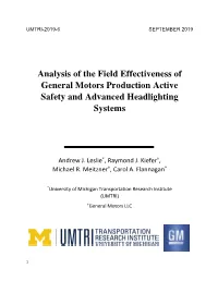Analysis of the Field Effectiveness of General Motors Production Active