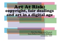 Copyright, Fair Dealing and Art in a Digital Age Part
