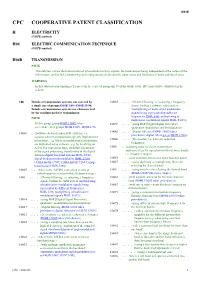 Cpc Cooperative Patent Classification