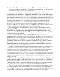 Evolution in Four Dimensions: Genetic, Epigenetic, Behavioral, and Symbolic Variation in the History of Life (Revised Edition)