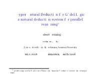 Hyper Natural Deduction for Gödel Logic a Natural Deduction System for Parallel Reasoning1