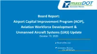 Aeronautics Division October 2020 Report