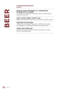 Beer with Lots of Lemony and Coriander Aromas