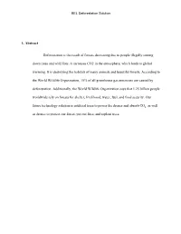 BEL Deforestation Solution