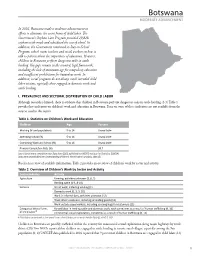 Botswana MODERATE ADVANCEMENT