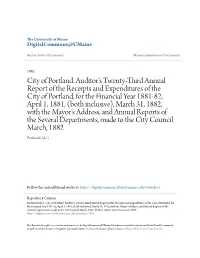 City of Portland. Auditor's Twenty-Third Annual Report of The