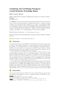 Comparing and Combining Portuguese Lexical-Semantic Knowledge Bases