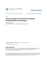 Genetic Investigation of Interspecific and Intraspecific Relationships Within the Genus Rapana