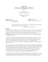 GEO 754 Seminar in Environmental History Syllabus