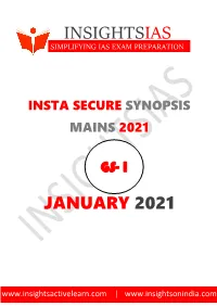 Insta Secure Synopsis Mains 2021