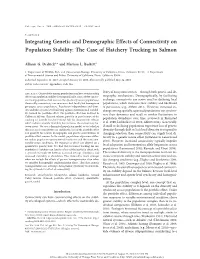 Integrating Genetic and Demographic Effects of Connectivity on Population Stability: the Case of Hatchery Trucking in Salmon