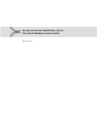 Reconciliation and Transitional Justice: the CASE of Rwanda’S Gacaca Courts