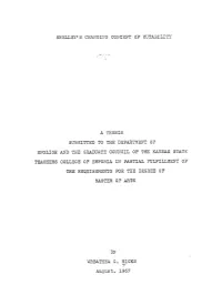 Shelley's Changing Concept of Mutability a Thesis
