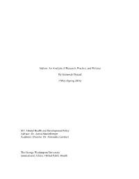 Autism: an Analysis of Research, Practice, and Policies