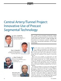 Central Artery/Tunnel Project: Innovative Use of Precast Segmental Technology