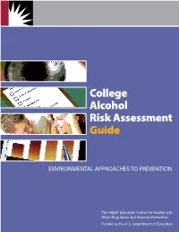College Alcohol Risk Assessment Guide
