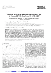 Detection of the White Dwarf and the Secondary Star in the New SU Uma Dwarf Nova HS 2219+1824