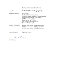 Northeast Consortium Final Report Yellowtail Flounder Tagging Study