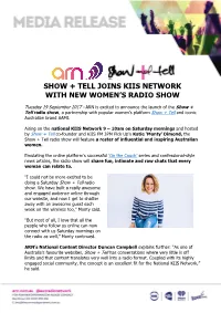 Show + Tell Joins Kiis Network with New Women's Radio Show