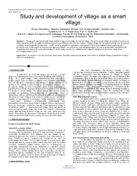Study and Development of Village As a Smart Village