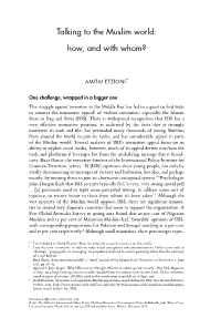 Talking to the Muslim World: How, and with Whom?