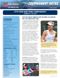 Tournament Notes