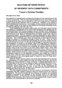 Toward a Christian Paradigm