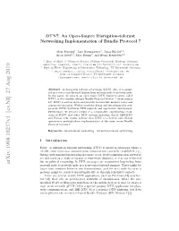 Arxiv:1908.10237V1 [Cs.NI] 27 Aug 2019 Network Node to Network Node in a Store-Carry-Forward Manner