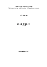 B I O E T H I C S Handout