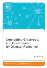 Connecting Grassroots and Government for Disaster Response
