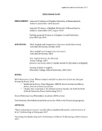 CV for Website
