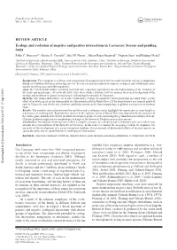 Ecology and Evolution of Negative and Positive Interactions in Cactaceae: Lessons and Pending Tasks Pablo C