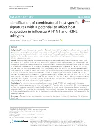 Identification of Combinatorial Host-Specific Signatures with A