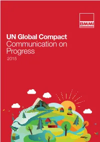 UN Global Compact Communication on Progress 2015 Contents