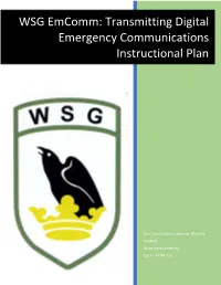 WSG Emcomm: Transmitting Digital Emergency