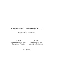 Academic Linux Kernel Module Rootkit — Final Year Engineering Project