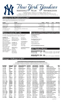 Additional Team Information