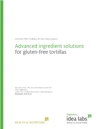 Advanced Ingredient Solutions for Gluten-Free Tortillas