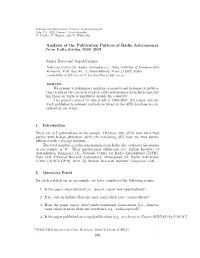 Analysis of the Publication Pattern of Radio Astronomers from India During 1990–2001