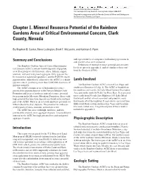 Chapter G. Mineral Resource Potential of the Virgin River Area Of