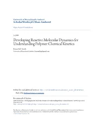 Developing Reactive Molecular Dynamics for Understanding Polymer Chemical Kinetics Kenneth D