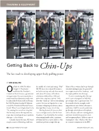 Getting Back to Chin-Ups