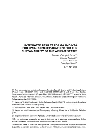 Integrated Results for Ga And