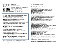 PDF List of Titles