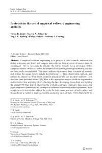 Protocols in the Use of Empirical Software Engineering Artifacts