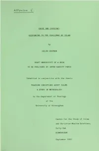 Teaching Christians About Islam : a Study in Methodology, Appendix 5