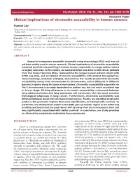 Clinical Implications of Chromatin Accessibility in Human Cancers