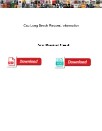 Csu Long Beach Request Information