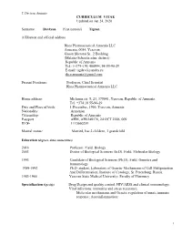 CURRICULUM VITAE Updated on Jan 24, 2020